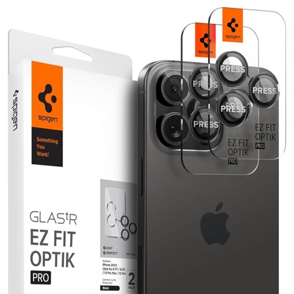 Spigen EZ Fit Optik Pro Tempered Glass Camera Lens Protector Guard for iPhone 16 Pro / 16 Pro Max