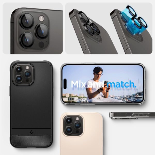 Spigen EZ Fit Optik Pro Tempered Glass Camera Lens Protector Guard for iPhone 16 Pro / 16 Pro Max - Image 6