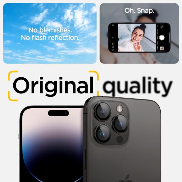 Spigen EZ Fit Optik Pro Tempered Glass Camera Lens Protector Guard for iPhone 16 Pro / 16 Pro Max - Image 5