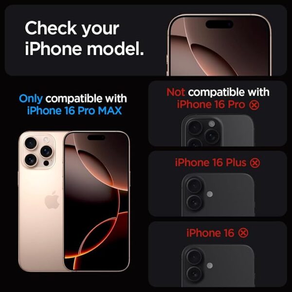 Spigen EZ Fit Tempered Glass Screen Protector Guard For iPhone 16 Pro Max - 2 Pack - Image 2